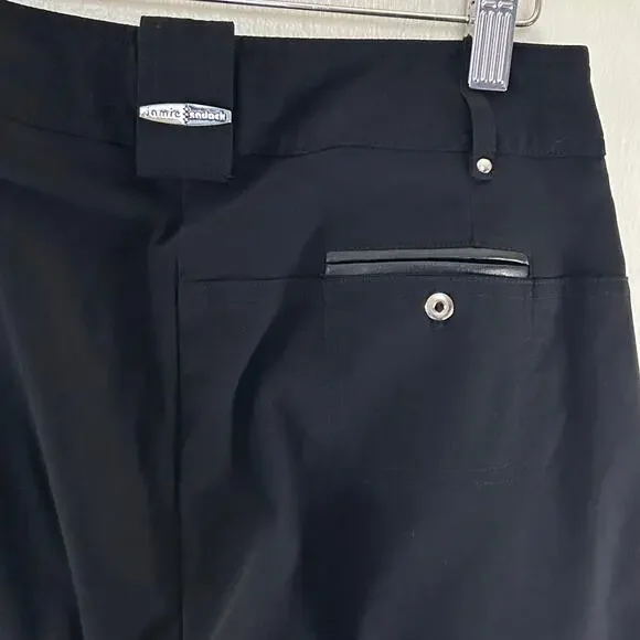 Jamie Sadock Golf Crop Pants Womens Size 2 Black 28x22 Tapered Leg 91301 NWT - Picture 7 of 16
